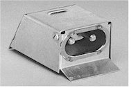High Temperature European Plug-DIN 49490 angle heater inlet with box, porcelain terminal base and metal shell. 200*C. Rated 10 ampere 250 volt DC and 16 ampere 250 volt AC. 2 pole 3 wire. 